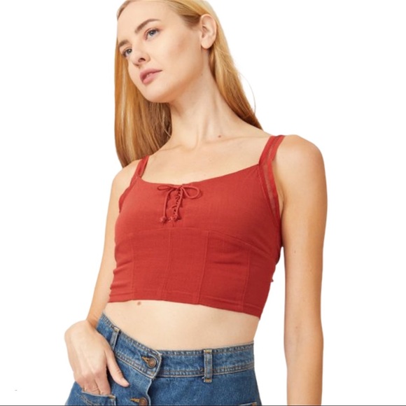 NWT! Free People She’s Fancy Brami Crop Tank Top - Picture 2 of 7